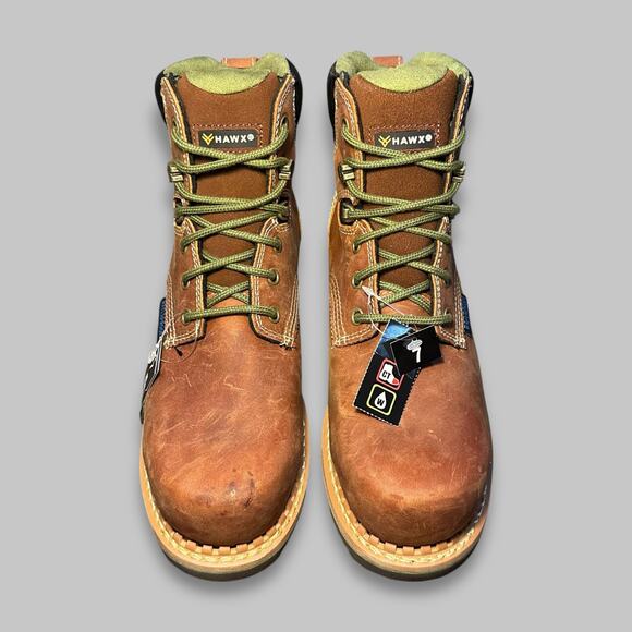 Hawx Waterproof Composite Toe Work Boots Brown Men’s Size 7B - Picture 3 of 6